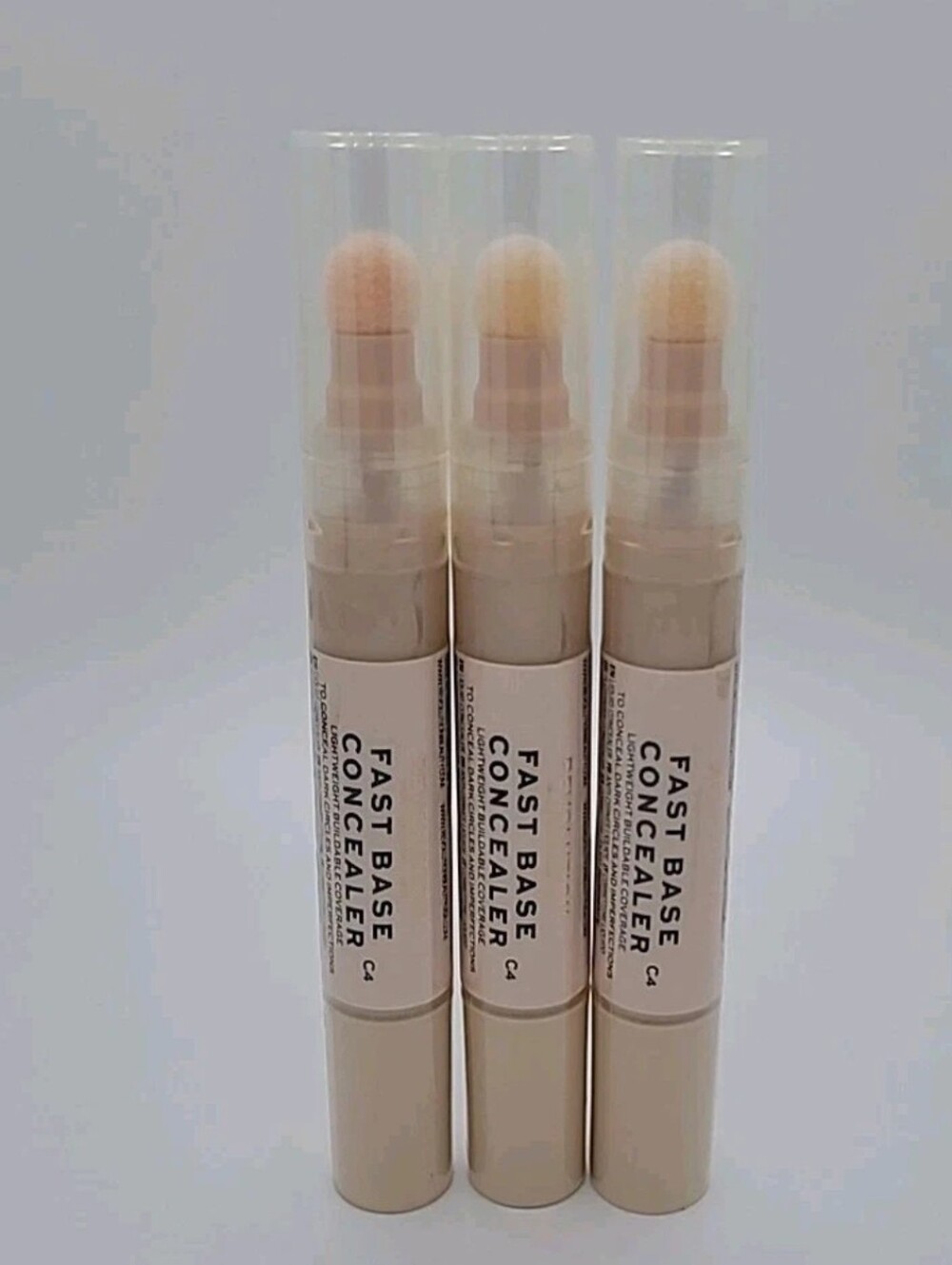 NWT 3x Makeup Revolution Fast Base Concealer #C4 0.15 fl oz Ea SEALED